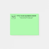 Post-it® Marque d'affaires sur rectangle vert clair (Devant)