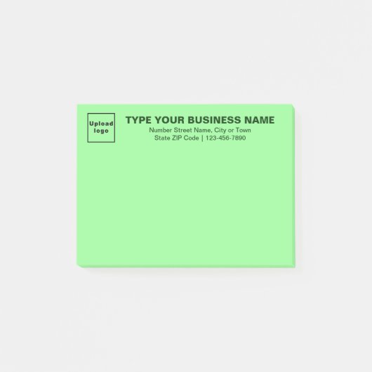Post-it® Marque d'affaires sur rectangle vert clair (Devant)