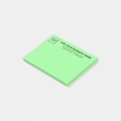 Post-it® Marque d'affaires sur rectangle vert clair (Incliné)