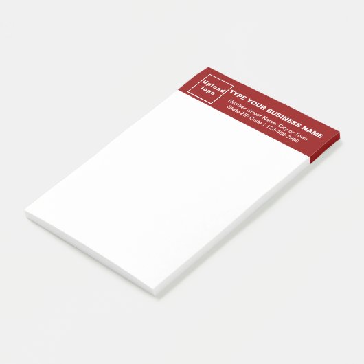 Post-it® Marque d'affaires sur Red Heading de Long (Incliné)