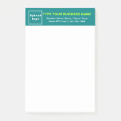 Post-it® Marque d'affaires sur Turquoise vert titre de long (Devant)