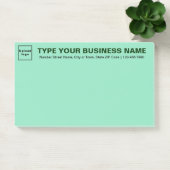Post-it® Marque d'affaires sur Vert Turquoise clair Grand (Bureau)
