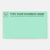 Post-it® Marque d'affaires sur Vert Turquoise clair Grand (Devant)