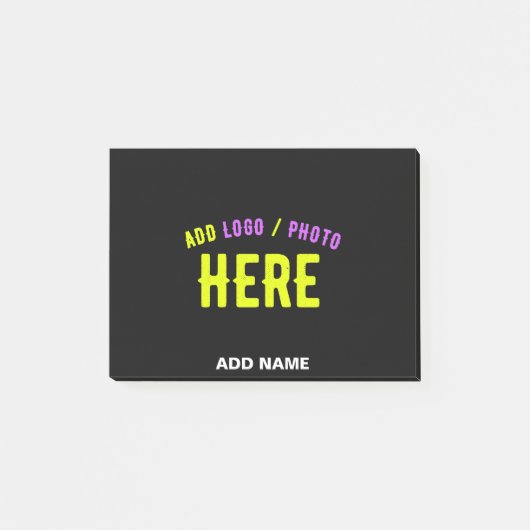 POST-IT® MARQUE PERSONNALISABLE NOIRE VERIFIEE DE STYLE MOD (Devant)