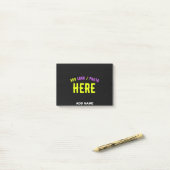 POST-IT® MARQUE PERSONNALISÉE NOIRE VERIFIÉE PERSONNALISABL (Sur un bureau)