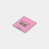 POST-IT® MARQUE VÉRIFIÉE ROSE CHAUDE MODERNE ET COUSTE (Incliné)
