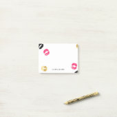 Post-it® Marques Lipstick | Nom personnalisé (Sur un bureau)
