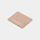 Post-it® Marron multitude de monogrammes avec votre nom (Incliné)