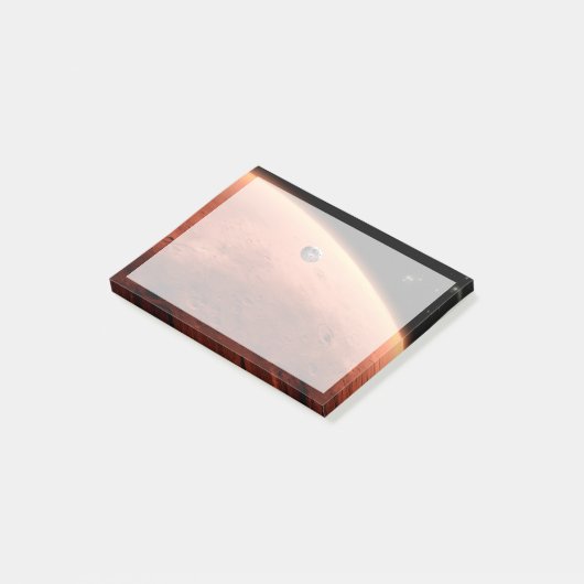 Post-it® Mars Science Laboratory approchant Mars. (Incliné)