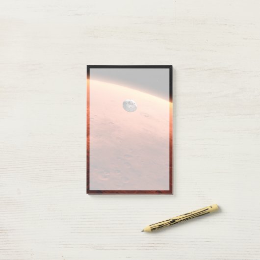Post-it® Mars Science Laboratory approchant Mars. (Sur un bureau)
