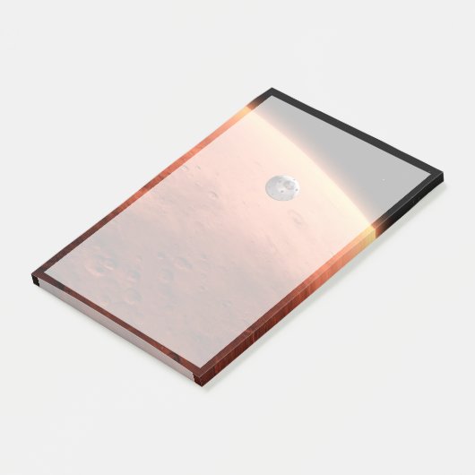 Post-it® Mars Science Laboratory approchant Mars. (Incliné)