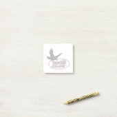 Post-it® Mascotte des Hawks de Hunter College (Sur un bureau)