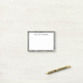 Post-it® Masculin gris de marbre de granit personnalisé (Sur un bureau)