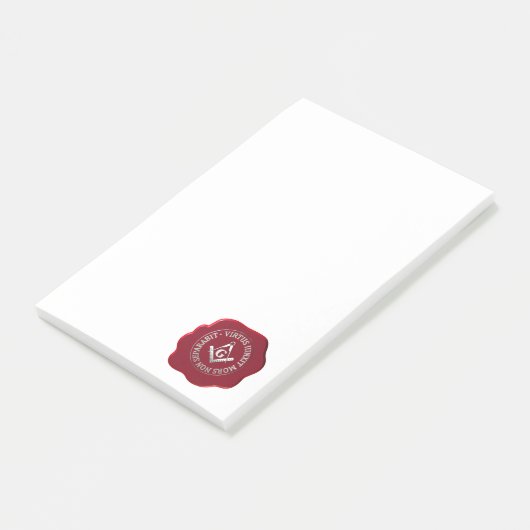 Post-it® Masonic sceau de cire (Incliné)