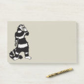 Post-it® Masque de crâne de chat bizarre gothique (Sur un bureau)