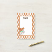 Post-it® Masquer le mignon chien (Sur un bureau)