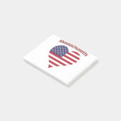 Post-it® Massachusetts American Flag Heart (Incliné)