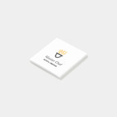 Post-it® Master chef add name black pan yellow fire fume co (Incliné)