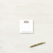 Post-it® Master en travail social en MSW (Sur un bureau)