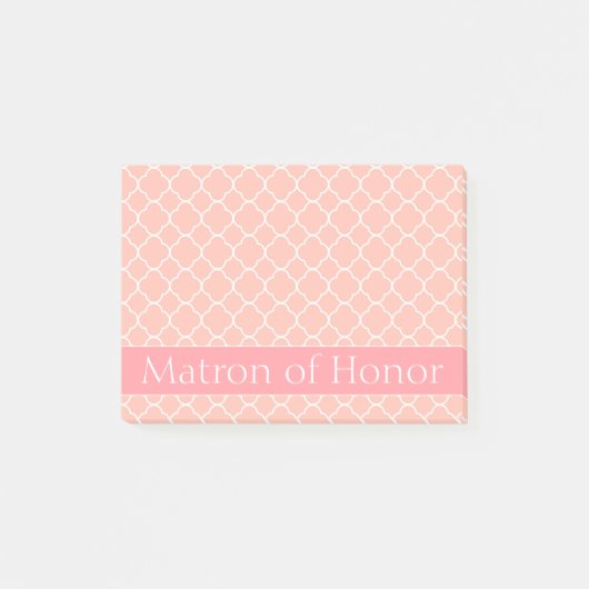 Post-it® Matron d'honneur rose et blanc (Devant)