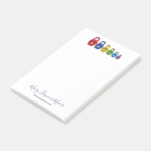 Post-it® Matryoshka Poupées russes de nidification (Incliné)