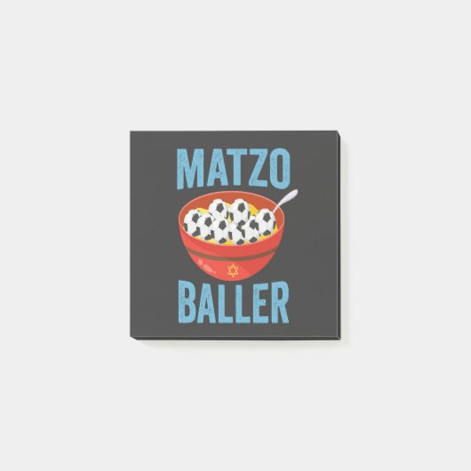 Post-it® Matzo Baller Funny Soccer Hanoukka cadeau de vacan (Devant)