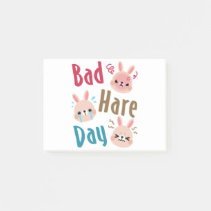 Post-it® Mauvaise journée de lièvre Drôle lapin lapin Kawai