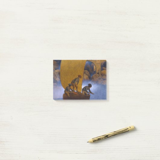 Post-it® Maxfield Parrish Wynken Blynken et Nod (Sur un bureau)