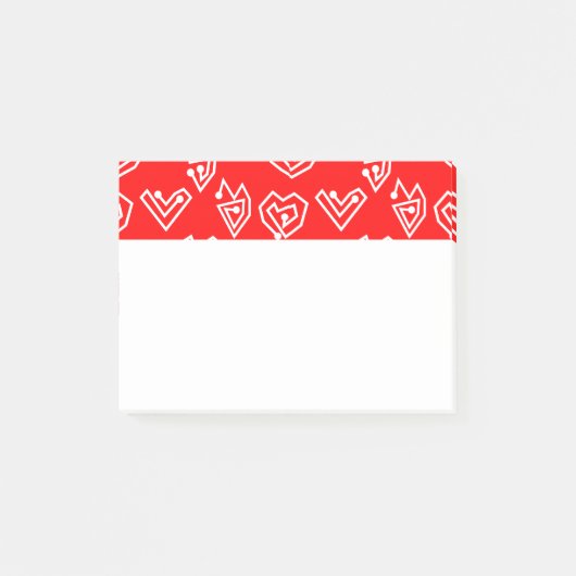 Post-it® Mazes de la Saint Valentin blanche (Devant)