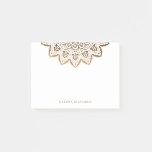 Post-it® Médaillon d'or Shimmer Elégant Mandala Horizontal