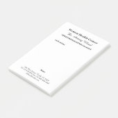 Post-it® Médecin obstétricien gynécologue Indications (Incliné)