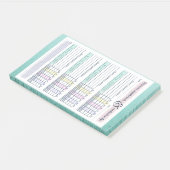 Post-it® Médecine hebdomadaire Vitamine et suivi de l'eau (Incliné)