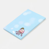 Post-it® Méduse de dessin animé festive mignonne (Incliné)