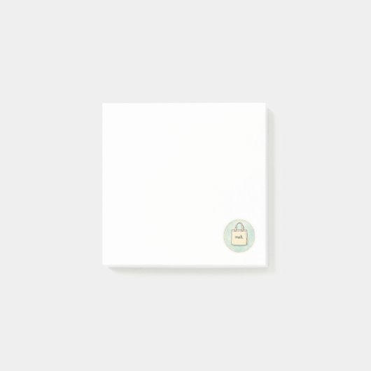 Post-it® Meh Shopping Tote Notes  (Devant)