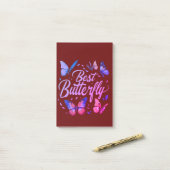 Post-it® Meilleur Bloc-notes pour papillon. (Sur un bureau)