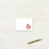 Post-it® Meilleur enseignant | Apple Cute Fun Nom Moderne S (Sur un bureau)