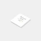 Post-it® Meilleur enseignant jamais ajouter nom date année  (Incliné)