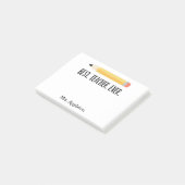 Post-it® Meilleur enseignant jamais | Notes personnalisées (Incliné)