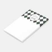 Post-it® Meilleur Hubby de Par Green Plaid avec nom (Incliné)