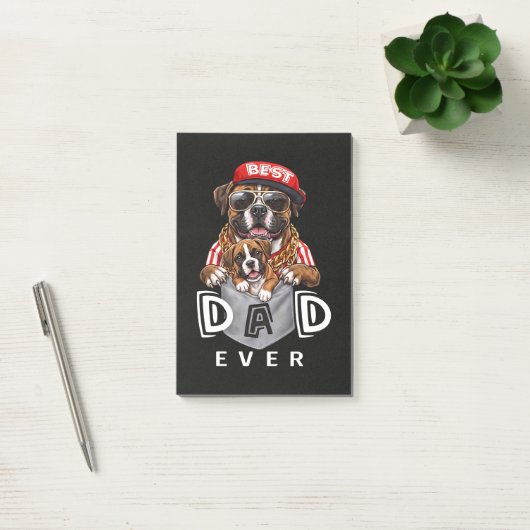 Post-it® Meilleur Papa Boxer Ever (Bureau)