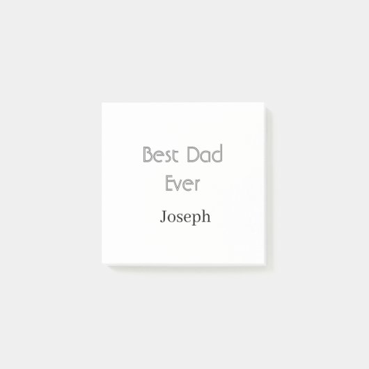 Post-it® Meilleur papa de tous les temps nom simple minimal (Devant)