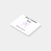 Post-it® Meilleur professeur jamais ruban violet nom appréc (Incliné)