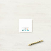 Post-it® Meme drôle à moitié plein en verre (Sur un bureau)