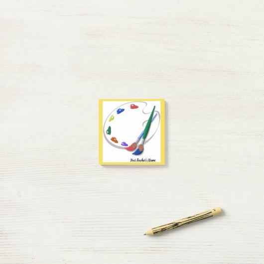 Post-it® Mémo de l'enseignant d'art, Palette Post-it, cadea (Sur un bureau)