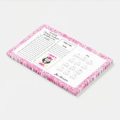 Post-it® Mémo du calendrier du bureau de la chouette drôle (Incliné)