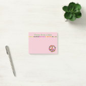 Post-it® Mémo Signe de Paix en Rose (Bureau)