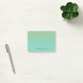 Post-it® Menthe de solide de parties scintillantes d'or (Bureau)