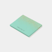 Post-it® Menthe de solide de parties scintillantes d'or (Incliné)