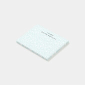 Post-it® Menthe | Empreinte de léopard Pastel Personnalisé (Incliné)