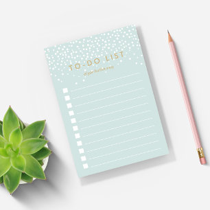 Post-it® Menthe Liste de tâches personnalisées par points